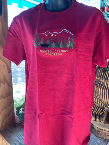 Embroidery Red Mtn Range- Short Sleeve