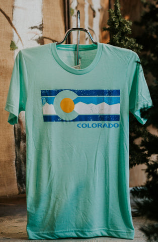 Tri-blend CO Flag Mtn Range Tee